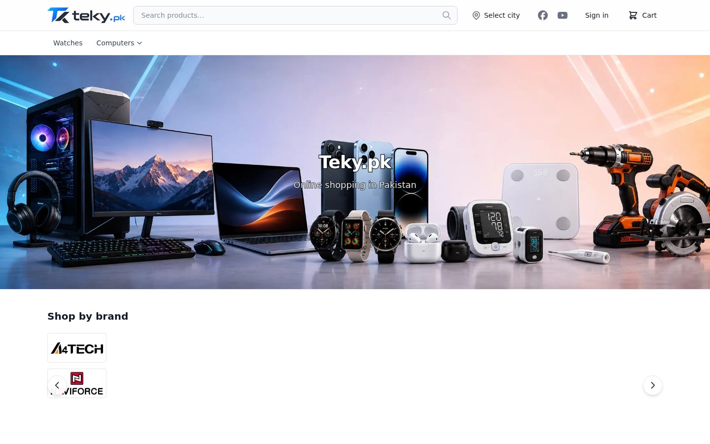 teky.pk homepage